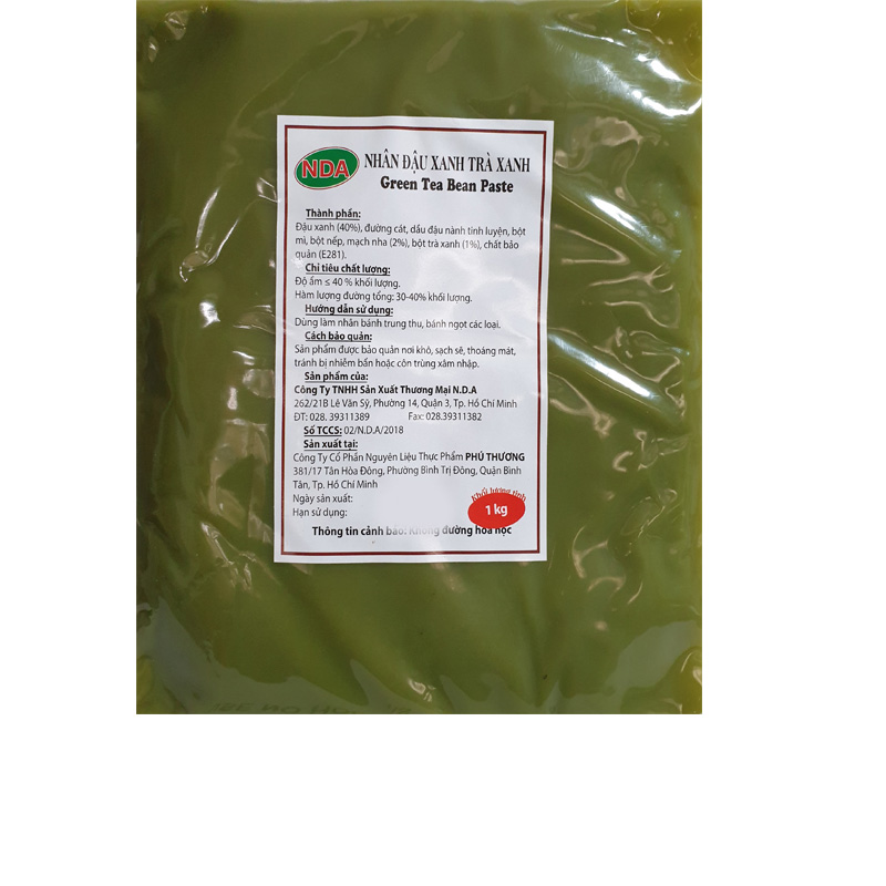 Nhân đậu xanh trà xanh